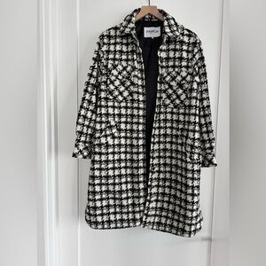 FRNCH Black & White Checkered Jacket